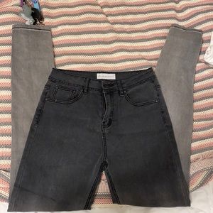 black ombré skinny jeans